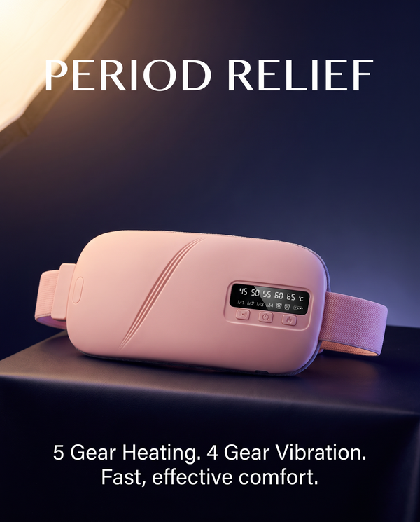 Women Menstrual Heating Pads Effective Hot Compress Period Relief Belt Rechargeable Heated Waist Massager Gifts for Female
